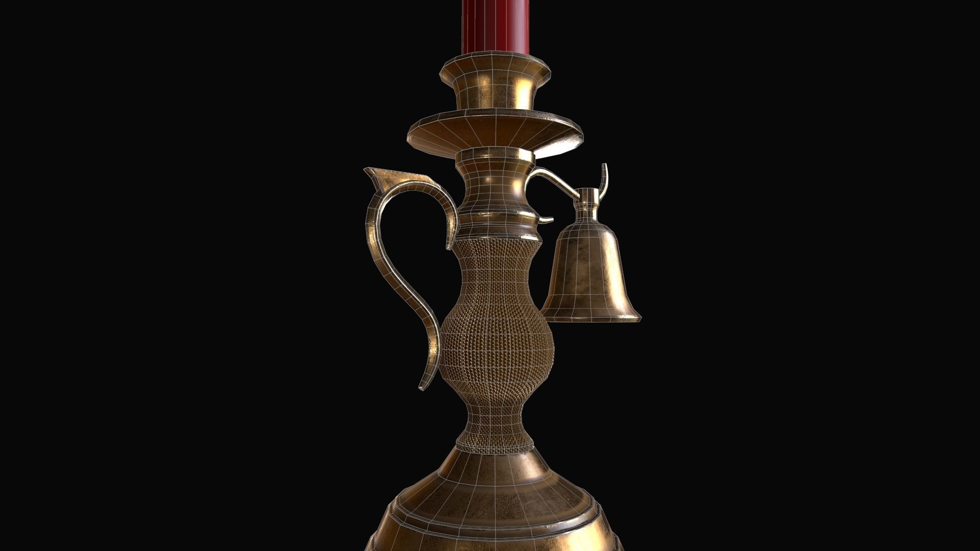 Candle Holder Low-poly 3D model_14