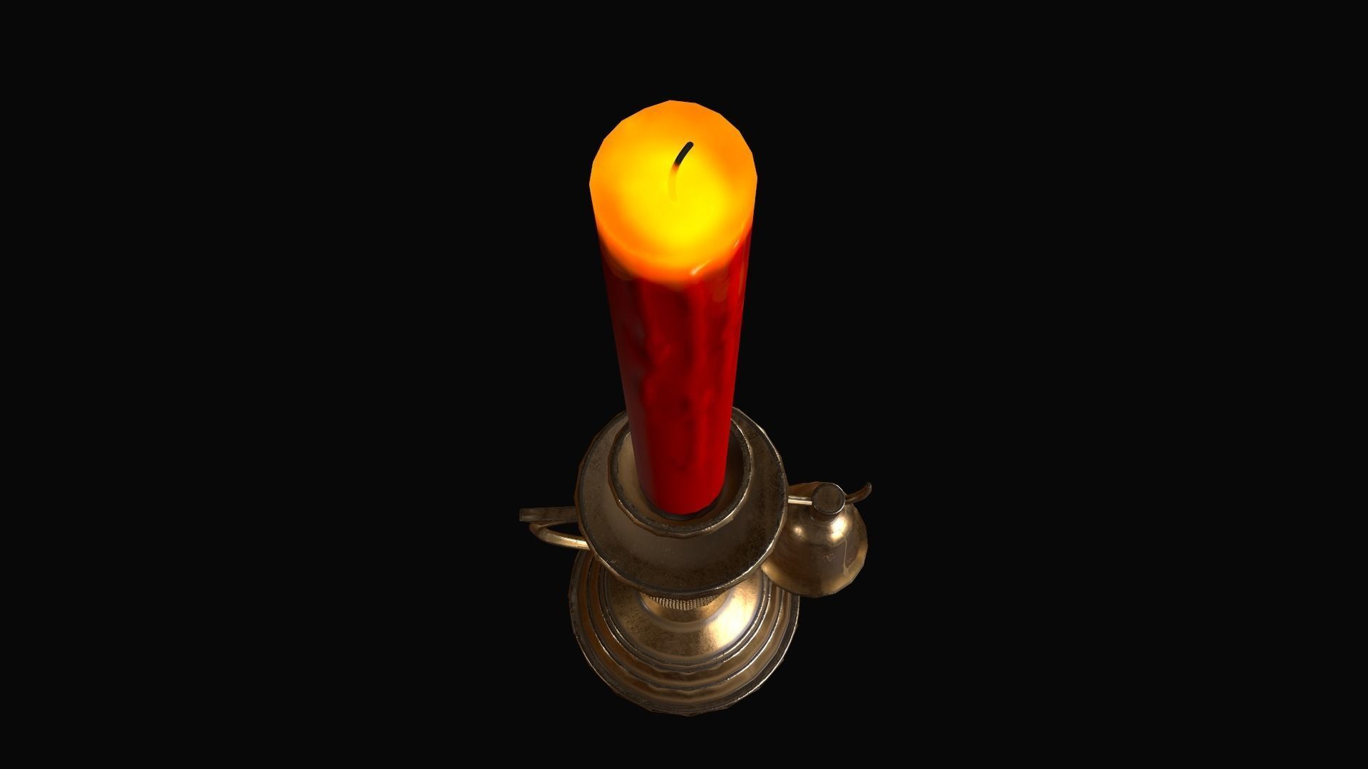 Candle Holder Low-poly 3D model_15
