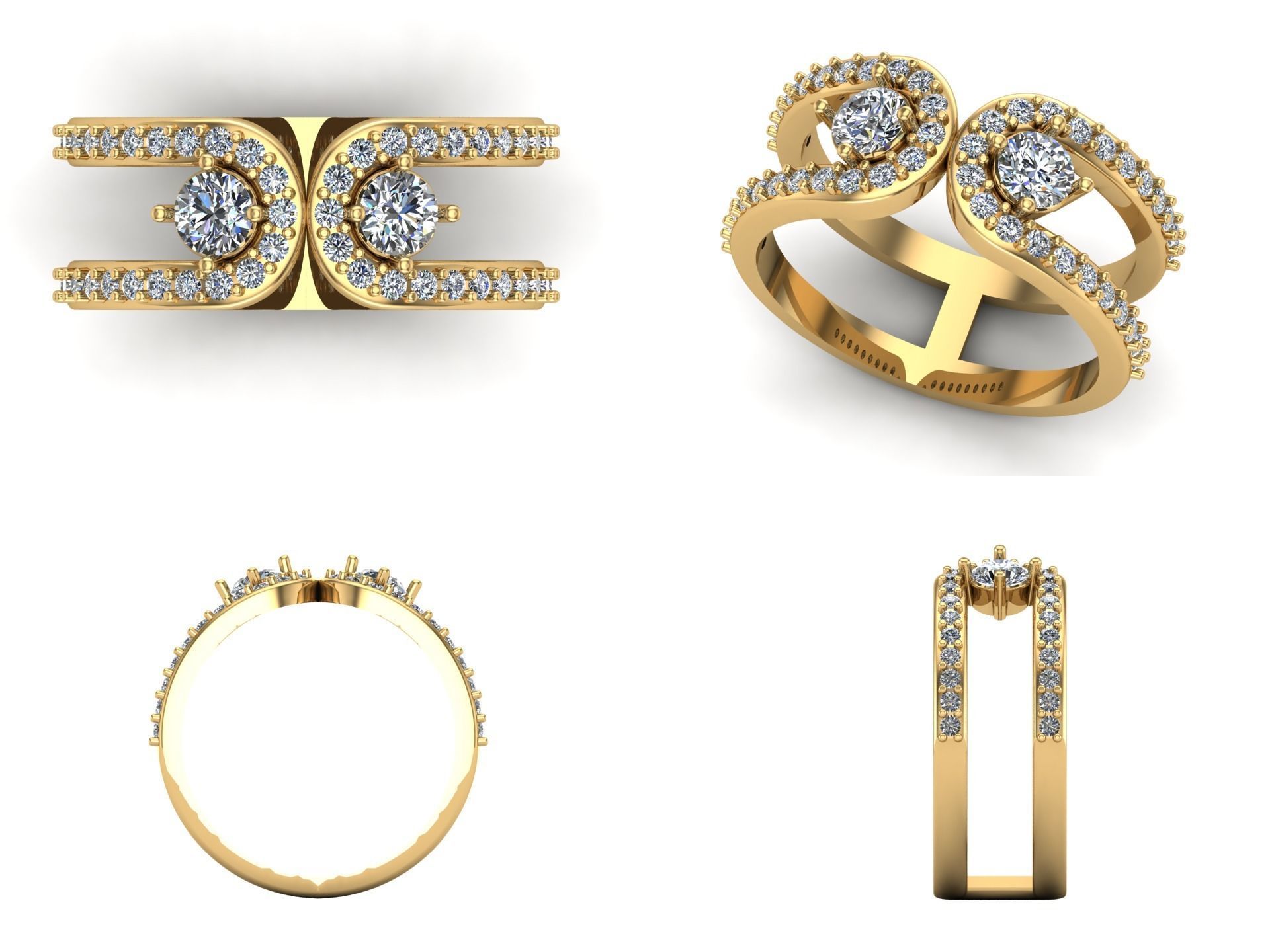 Ring iz6 3D print model_4