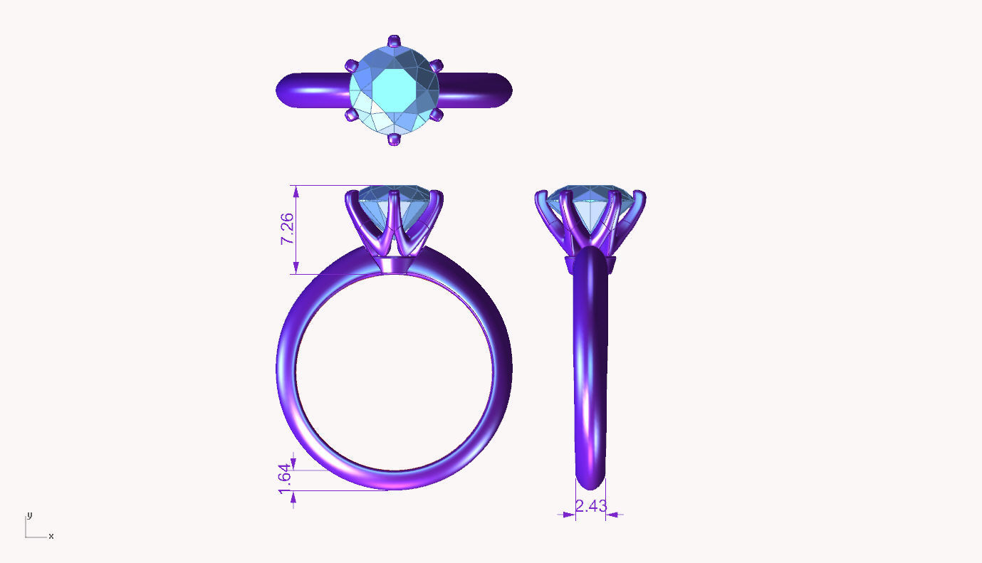 dmc-01 solitaire engagement ring with oval cut diamond 3D print model_4