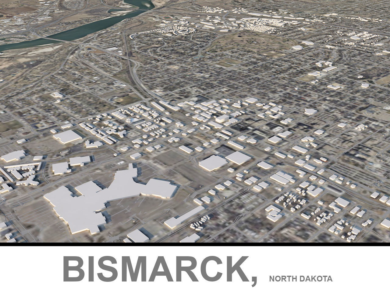 Bismarck in North Dakota 3D asset gameready CGTrader