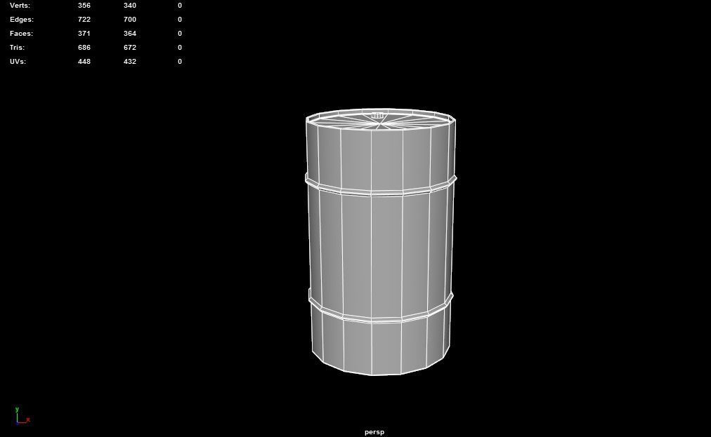 Toxic Barrel model Free low-poly 3D model_1