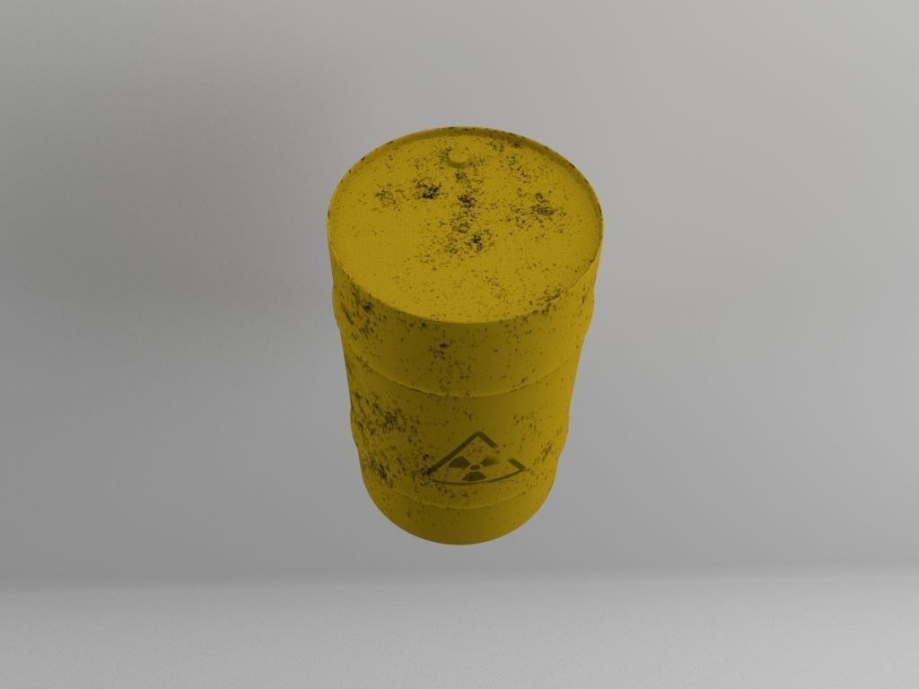 Toxic Barrel model Free low-poly 3D model_2