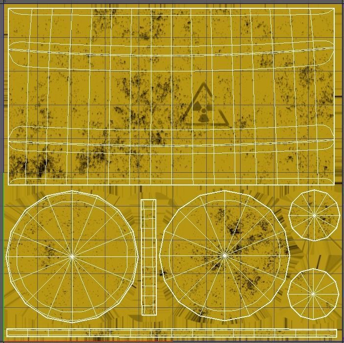 Toxic Barrel model Free low-poly 3D model_9