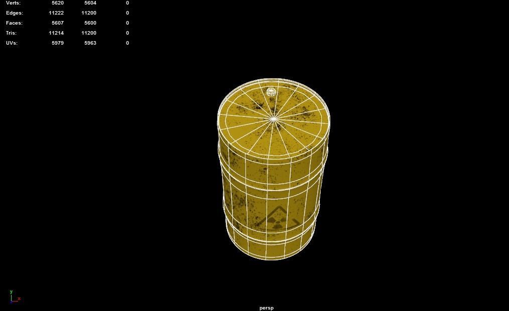Toxic Barrel model Free low-poly 3D model_7