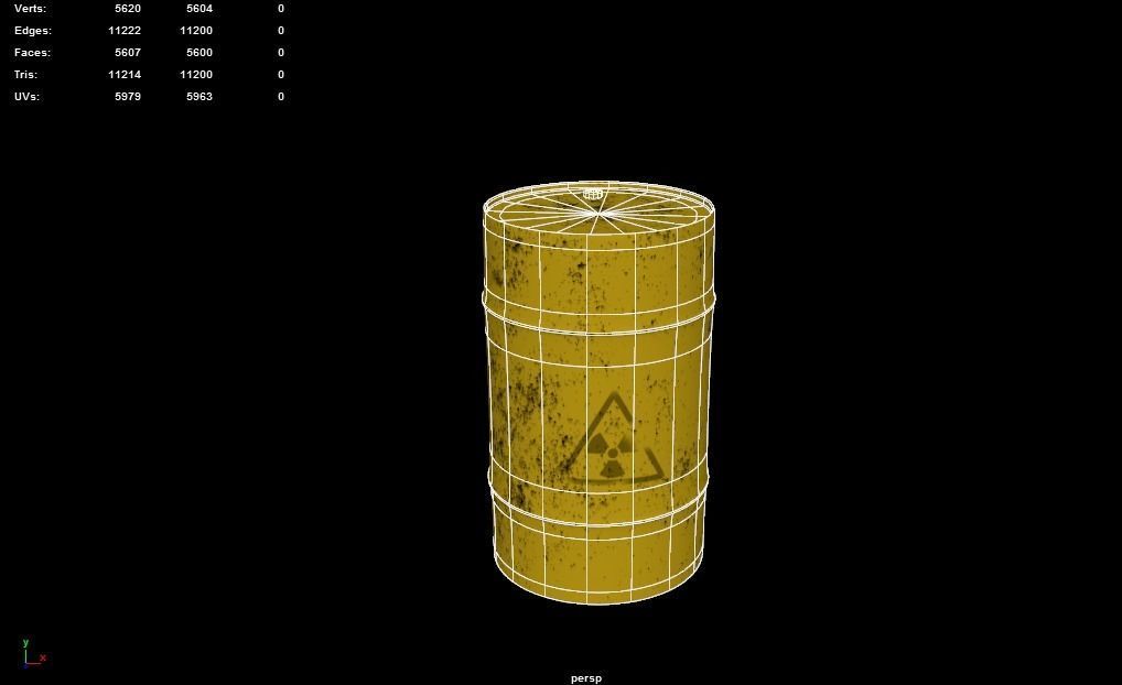 Toxic Barrel model Free low-poly 3D model_5