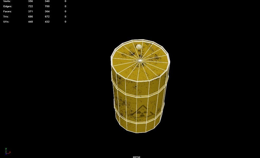 Toxic Barrel model Free low-poly 3D model_6