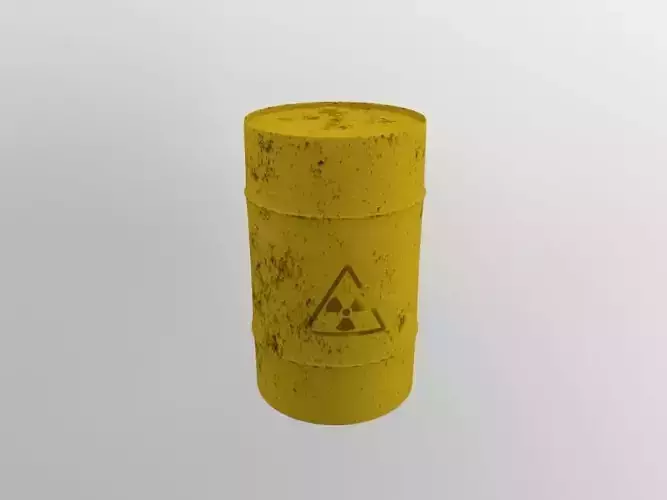 Toxic Barrel model Free low-poly 3D model