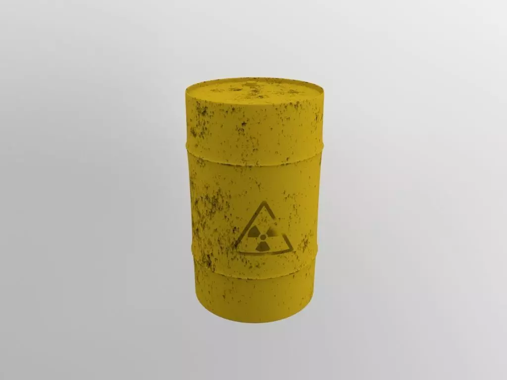 Toxic Barrel model Free low-poly 3D model_0