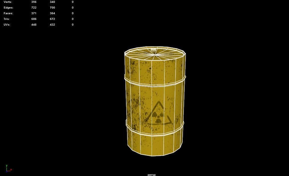 Toxic Barrel model Free low-poly 3D model_4