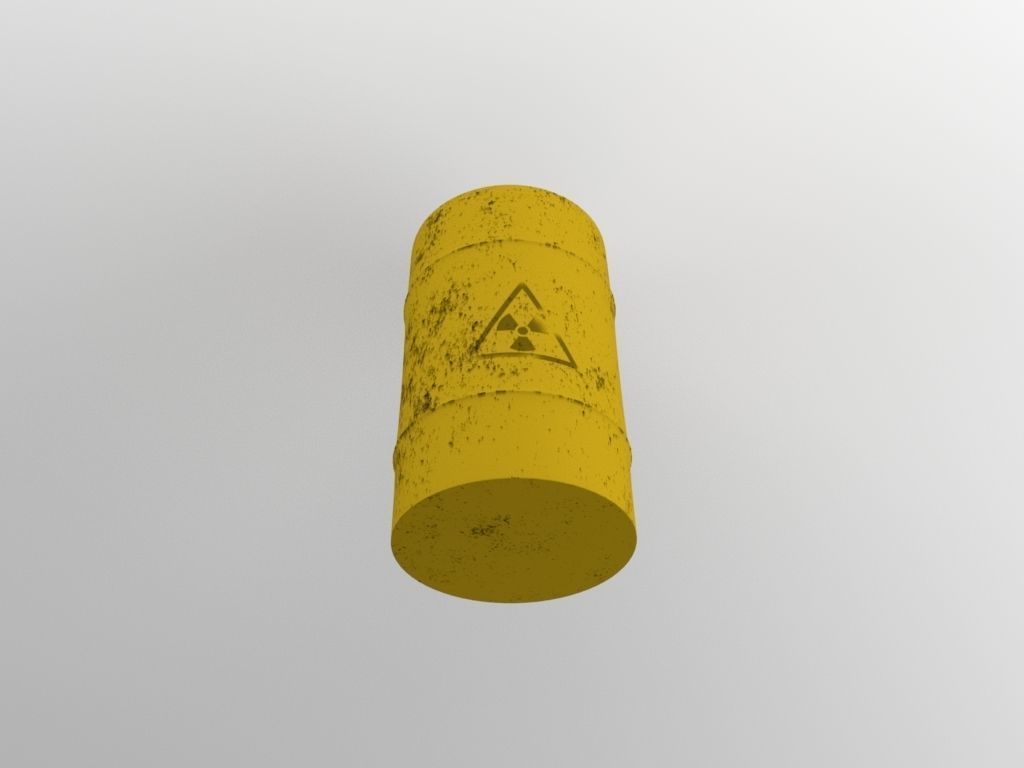Toxic Barrel model Free low-poly 3D model_3