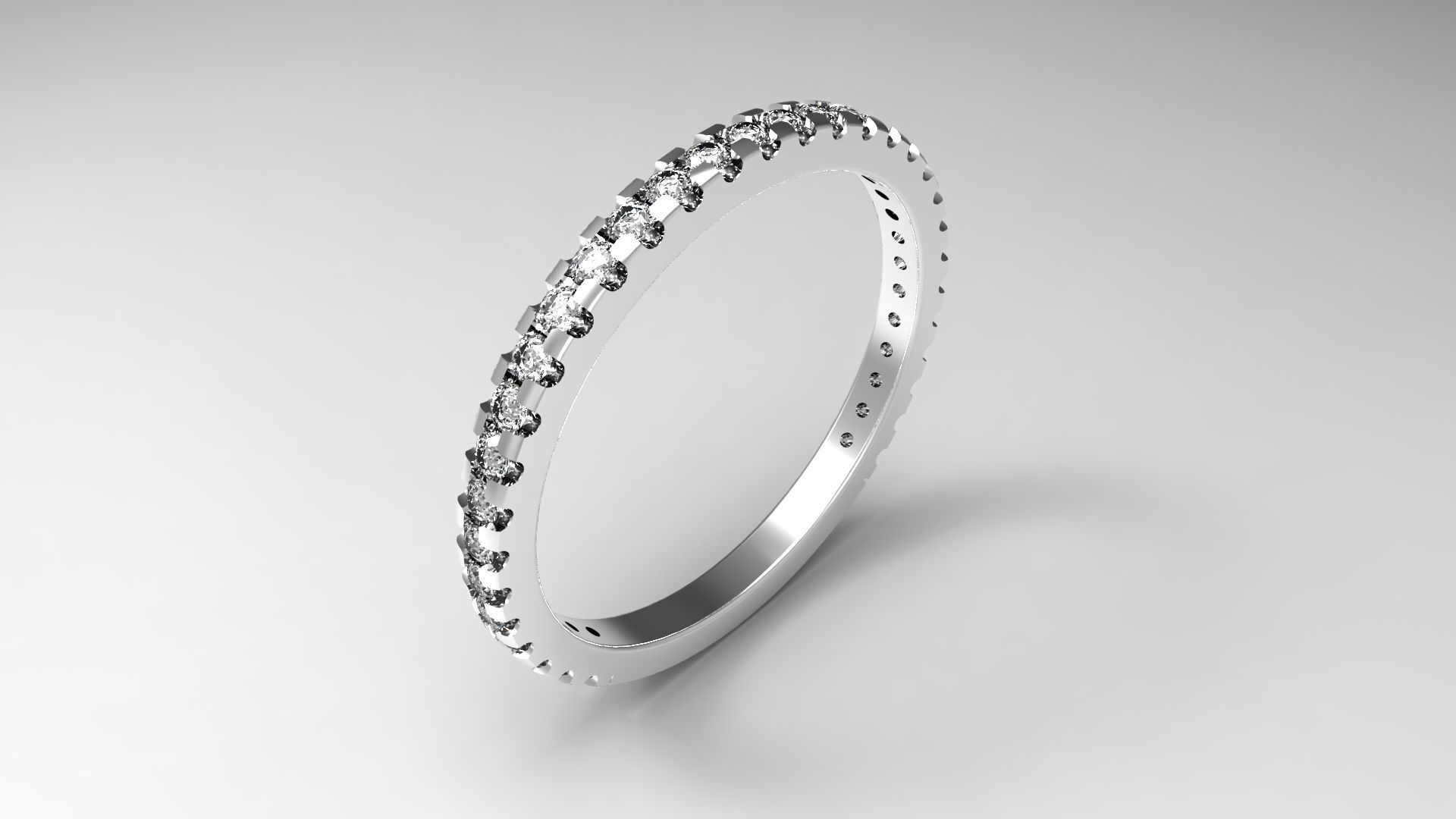 ring pave setting quarter 3D print model_2