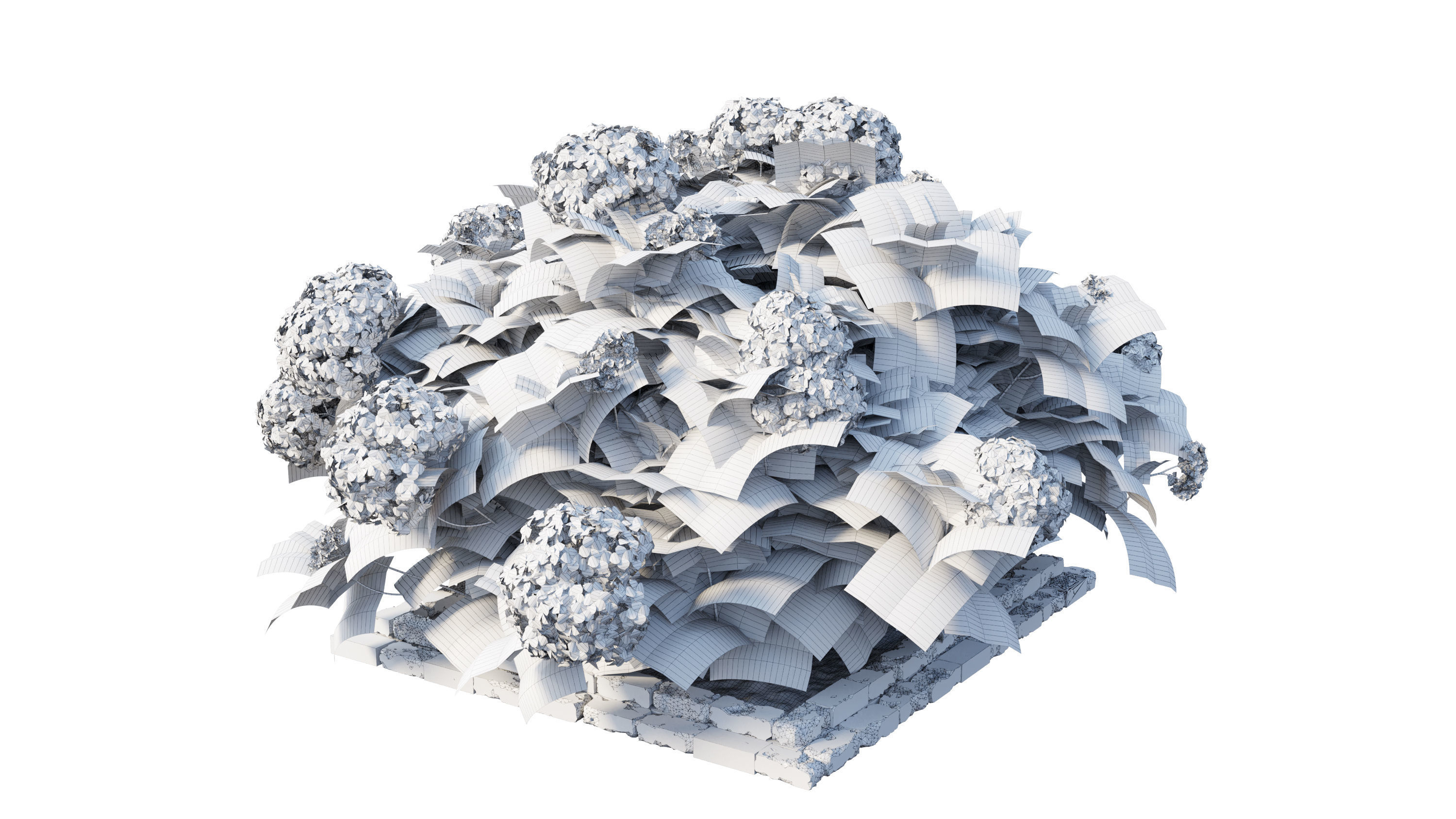 Plants Hydrangea set 13 3D model_24