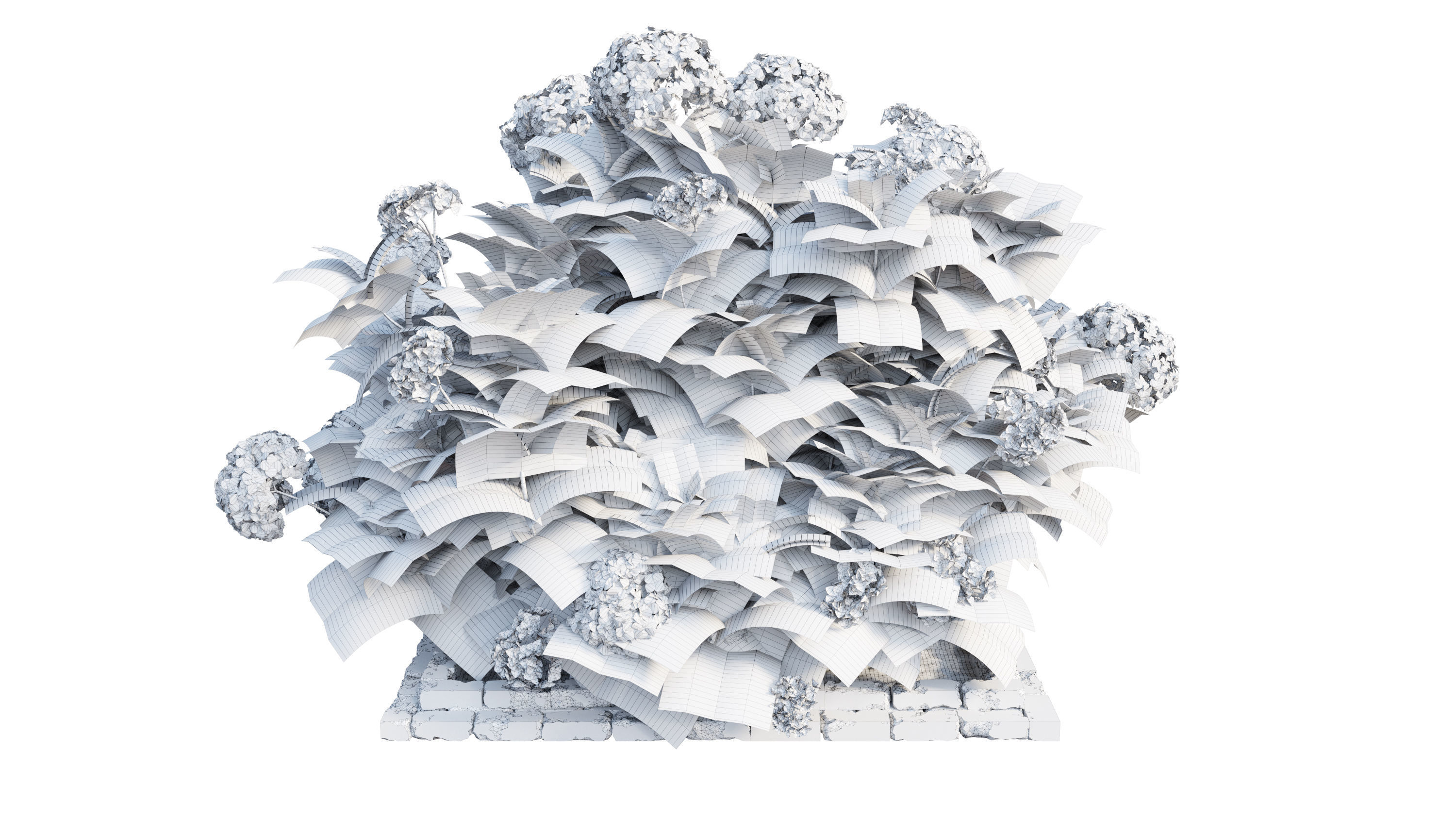 Plants Hydrangea set 13 3D model_26