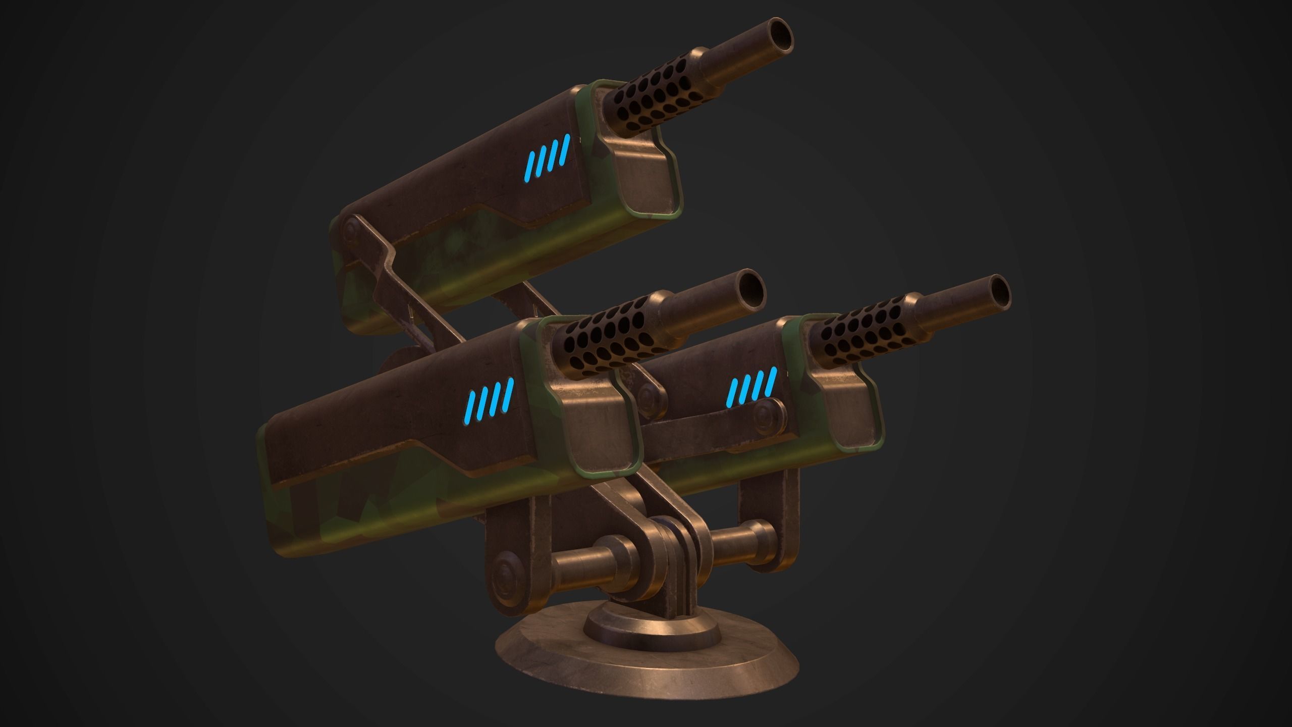 Sci-Fi Armored Artillery Vehicles PBR Low-poly 3D model_20