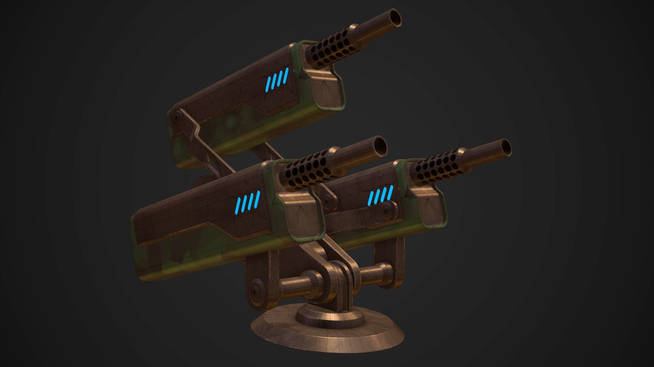 Sci-Fi Armored Artillery Vehicles PBR Low-poly 3D model_22