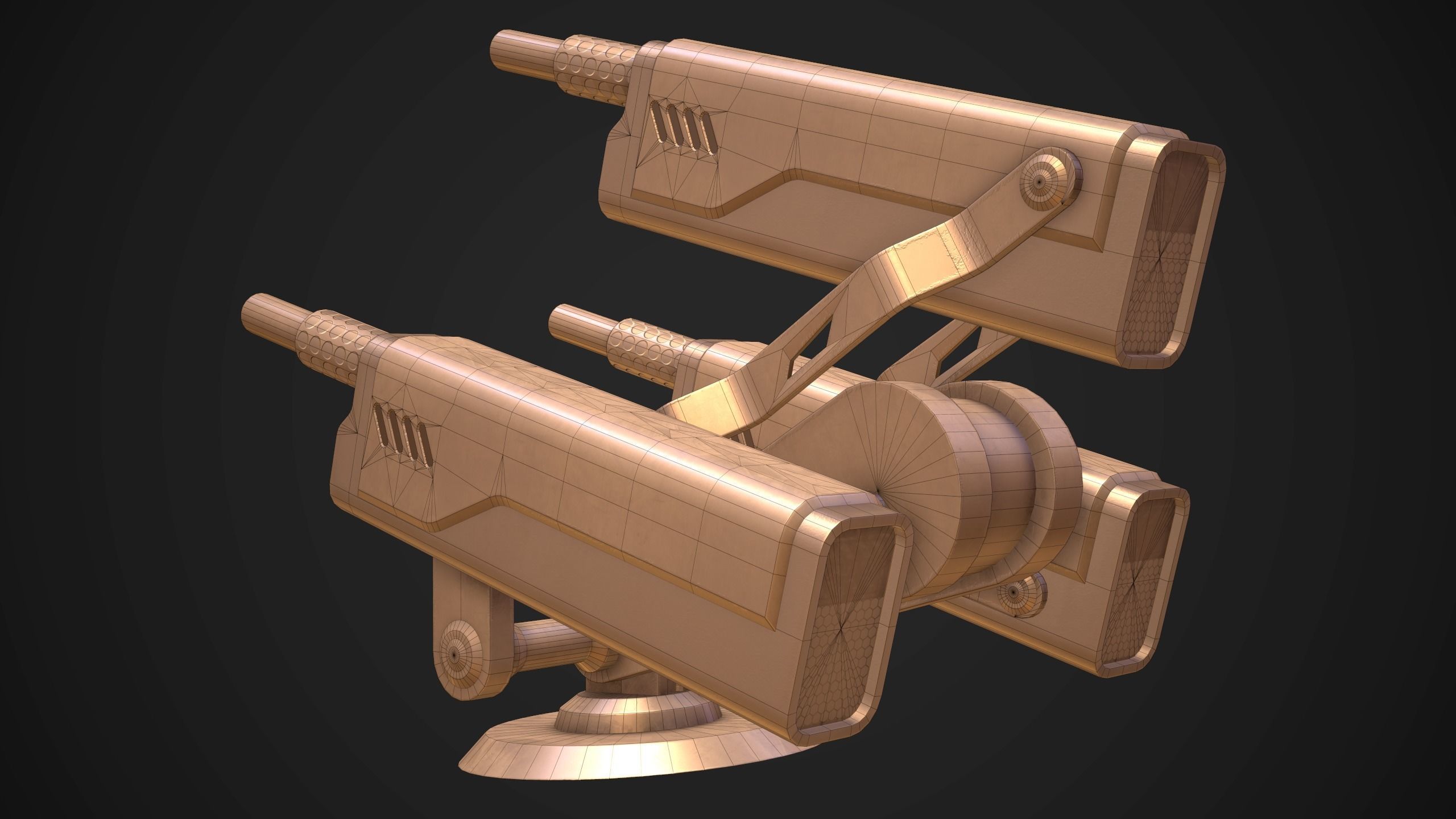 Sci-Fi Armored Artillery Vehicles PBR Low-poly 3D model_24