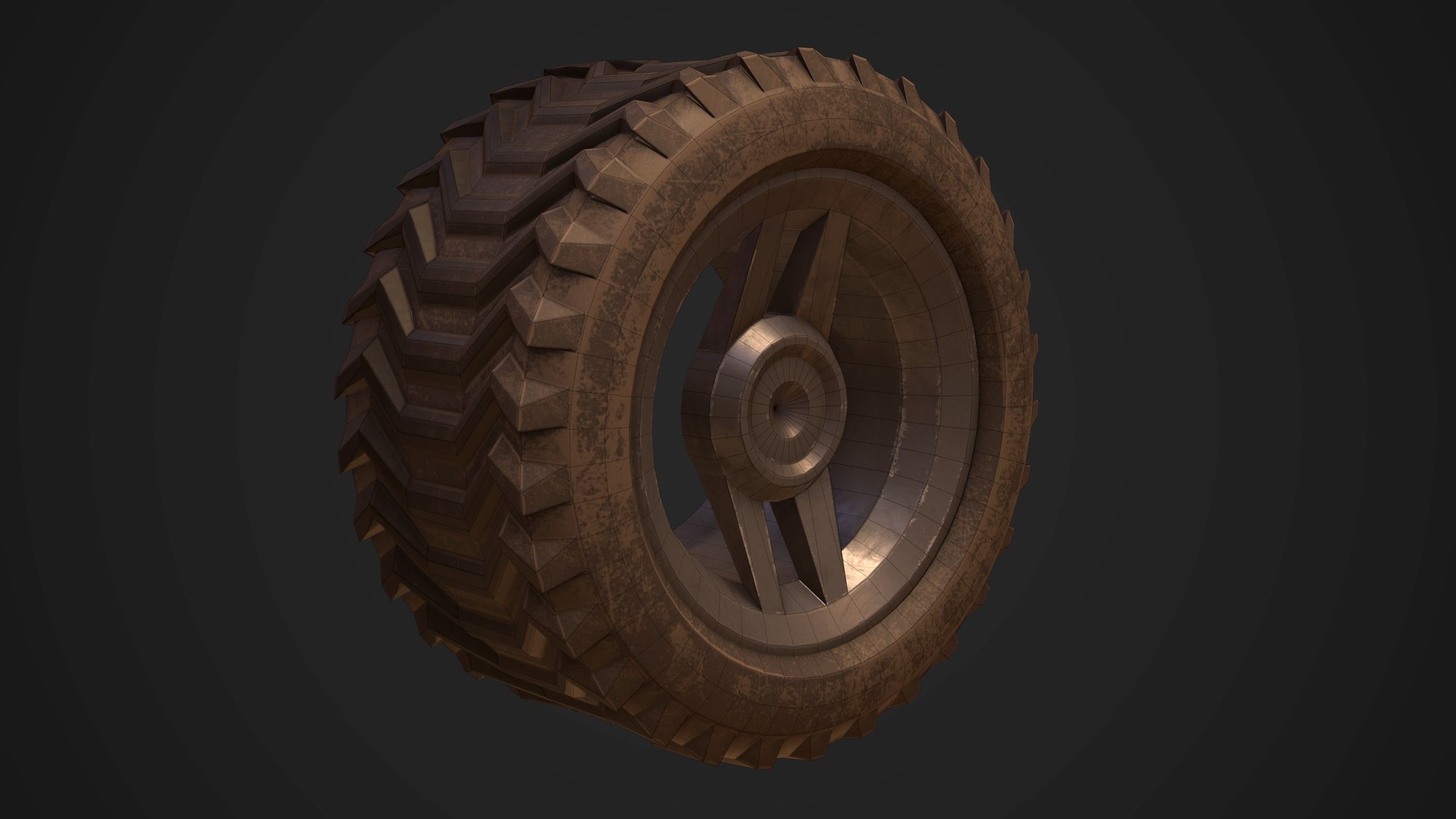 Sci-Fi Armored Artillery Vehicles PBR Low-poly 3D model_37