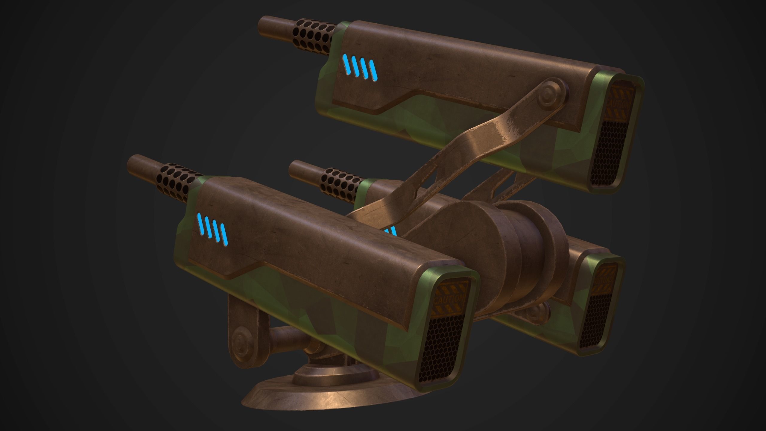 Sci-Fi Armored Artillery Vehicles PBR Low-poly 3D model_23