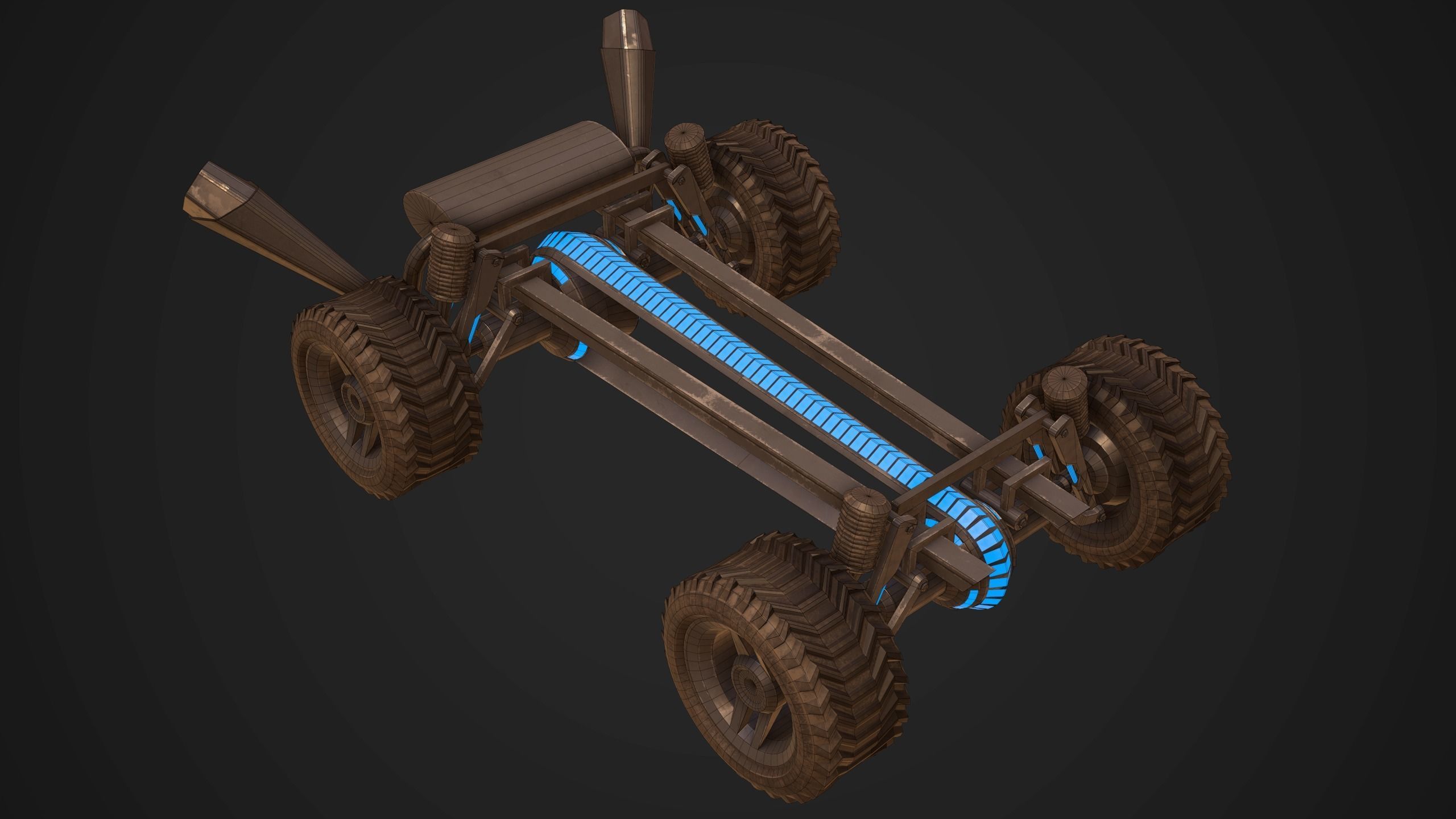 Sci-Fi Armored Artillery Vehicles PBR Low-poly 3D model_34