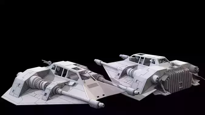 Star Wars Empire Stricks Back Rebel SnowSpeeder  3D print model