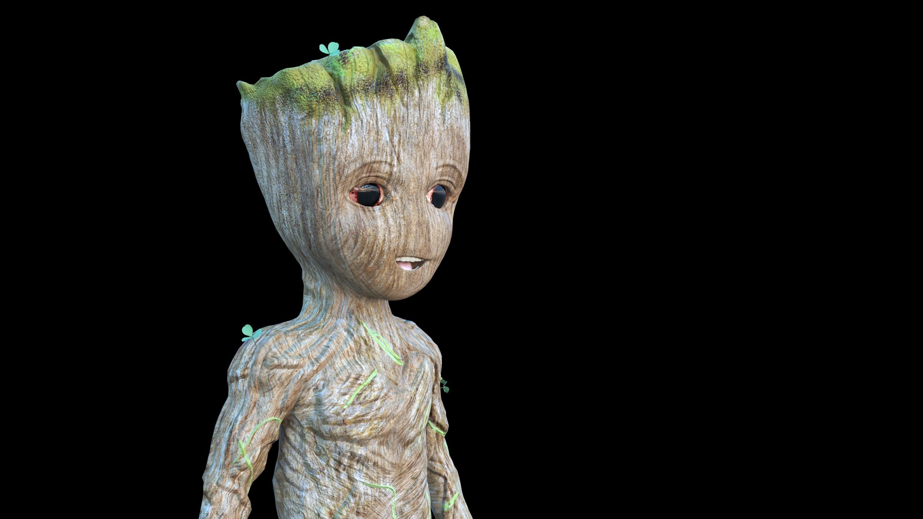 baby groot 3D model_4