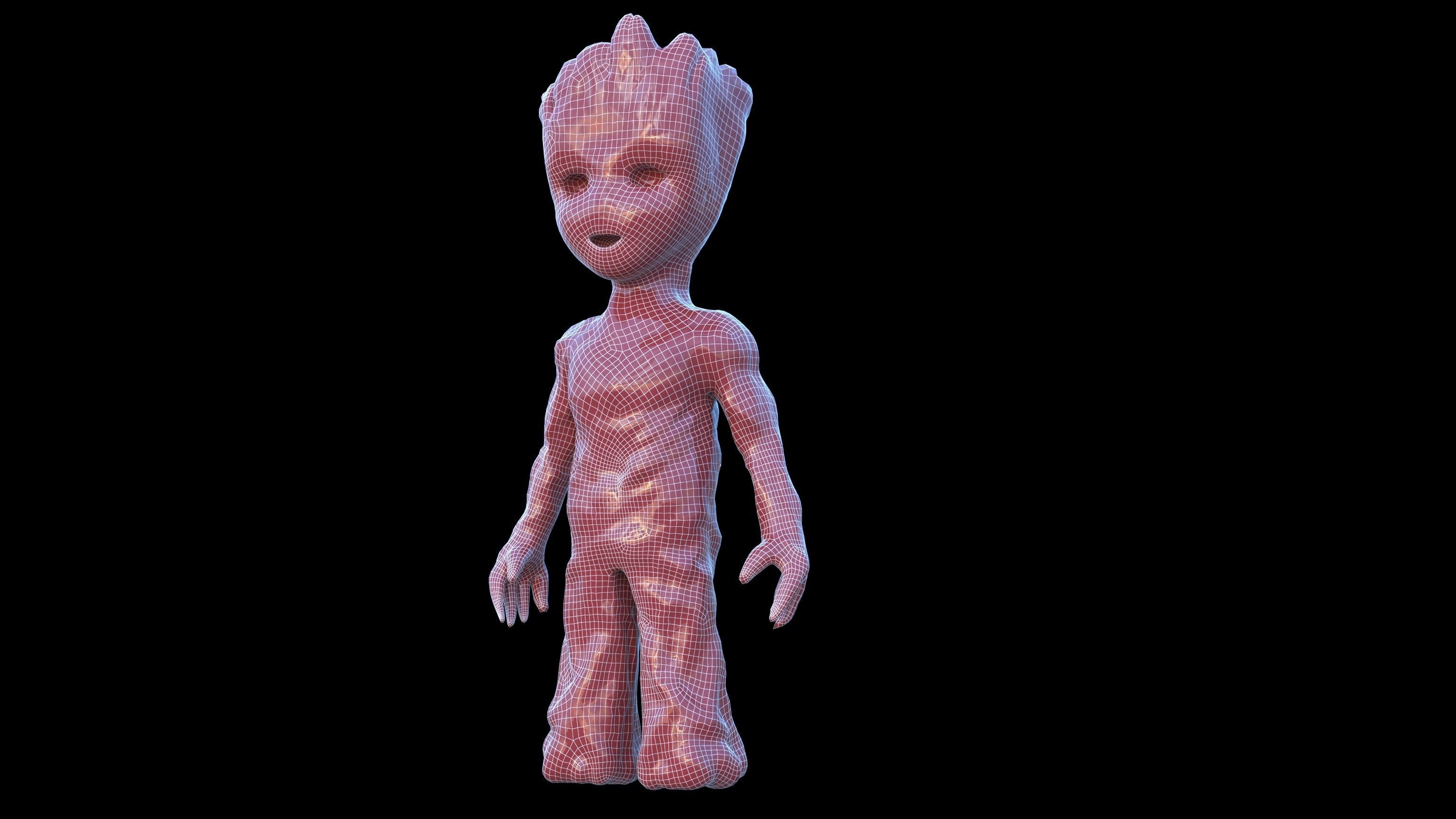 baby groot 3D model_5