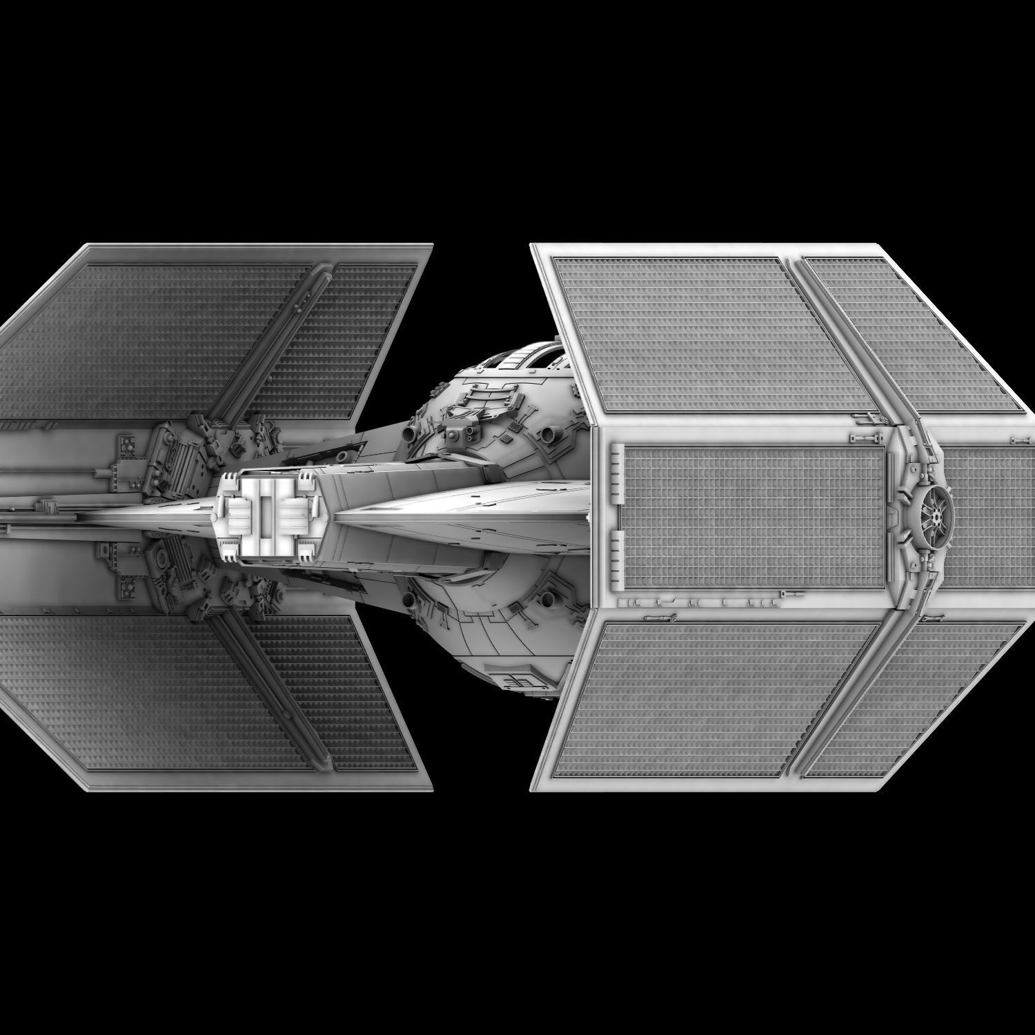 Star Ware A New Hope Tie X1 Advance Darth Vader   3D print model_4