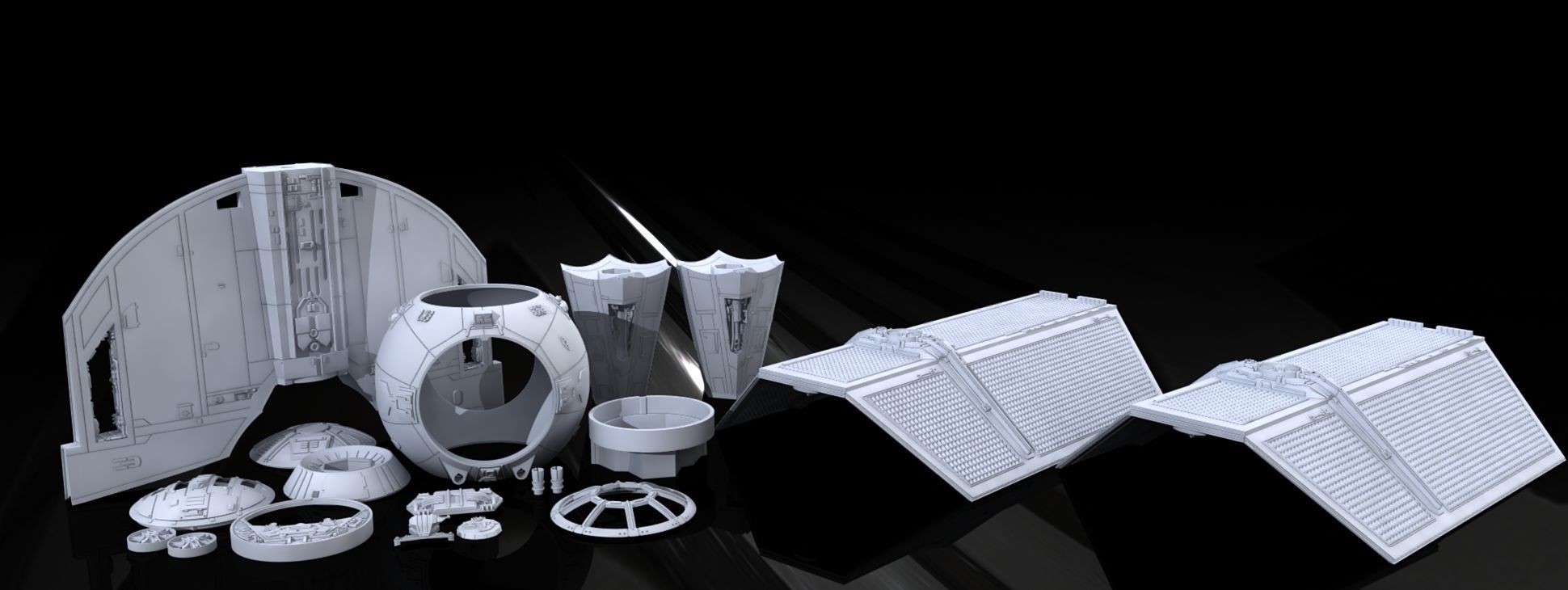 Star Ware A New Hope Tie X1 Advance Darth Vader   3D print model_7