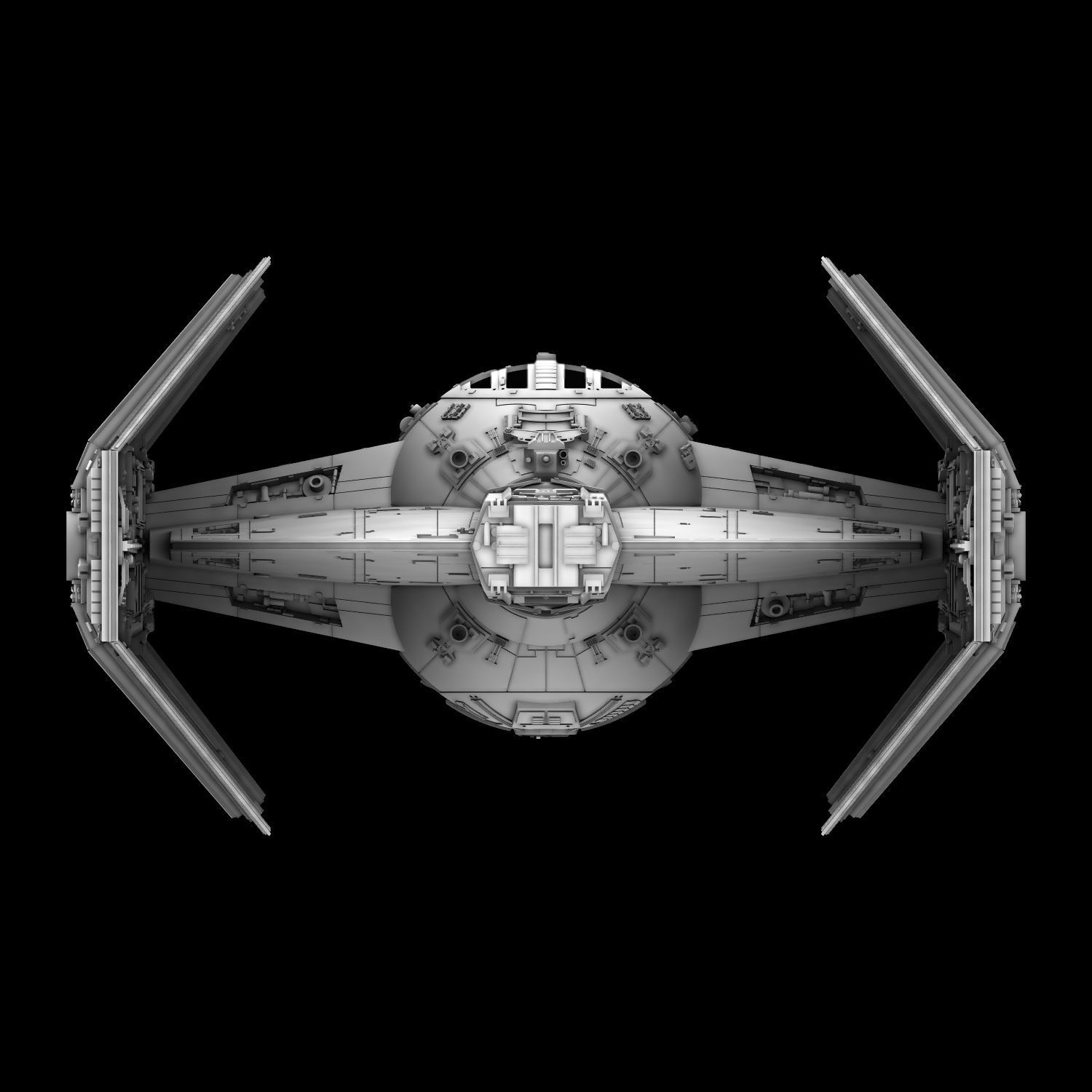 Star Ware A New Hope Tie X1 Advance Darth Vader   3D print model_1