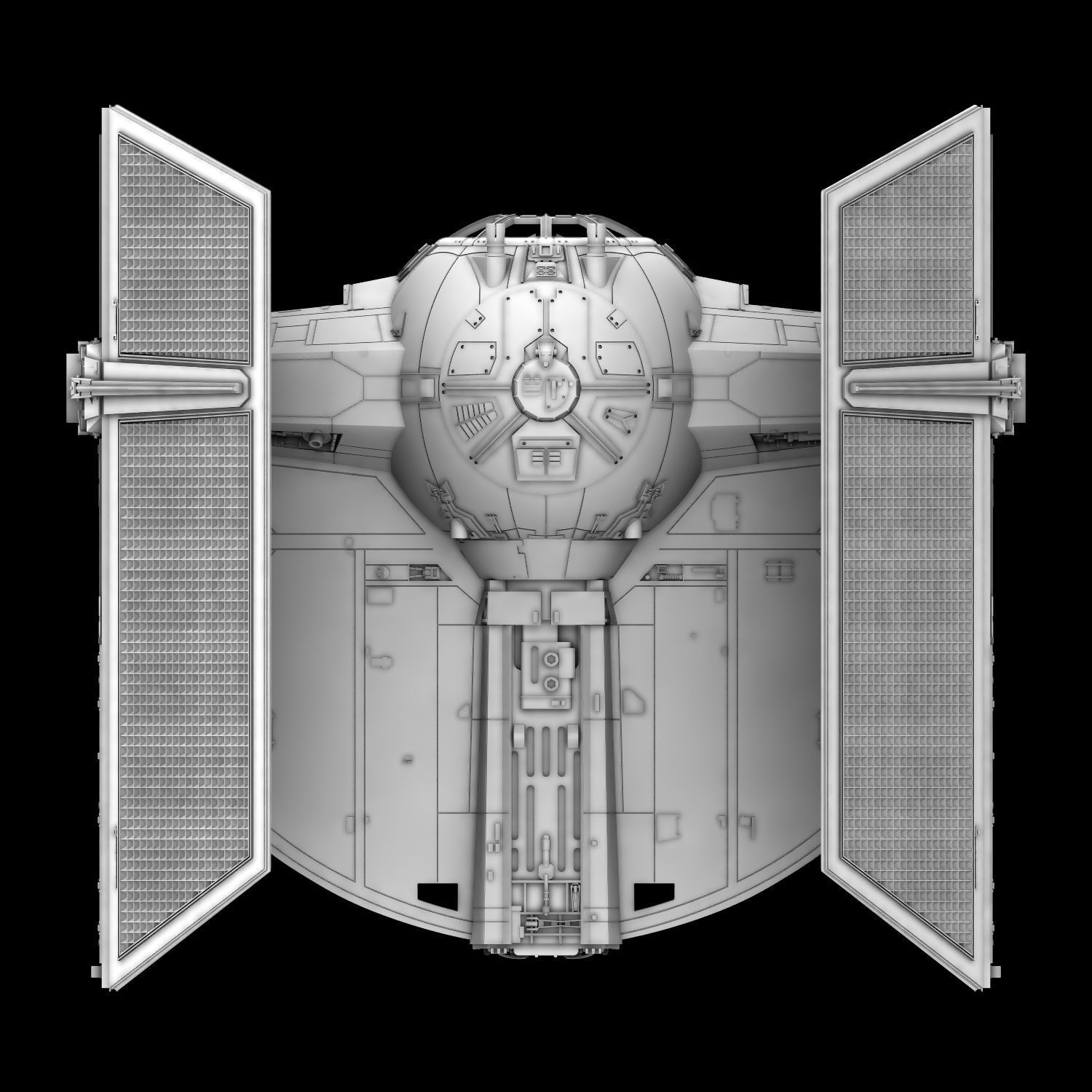 Star Ware A New Hope Tie X1 Advance Darth Vader   3D print model_2