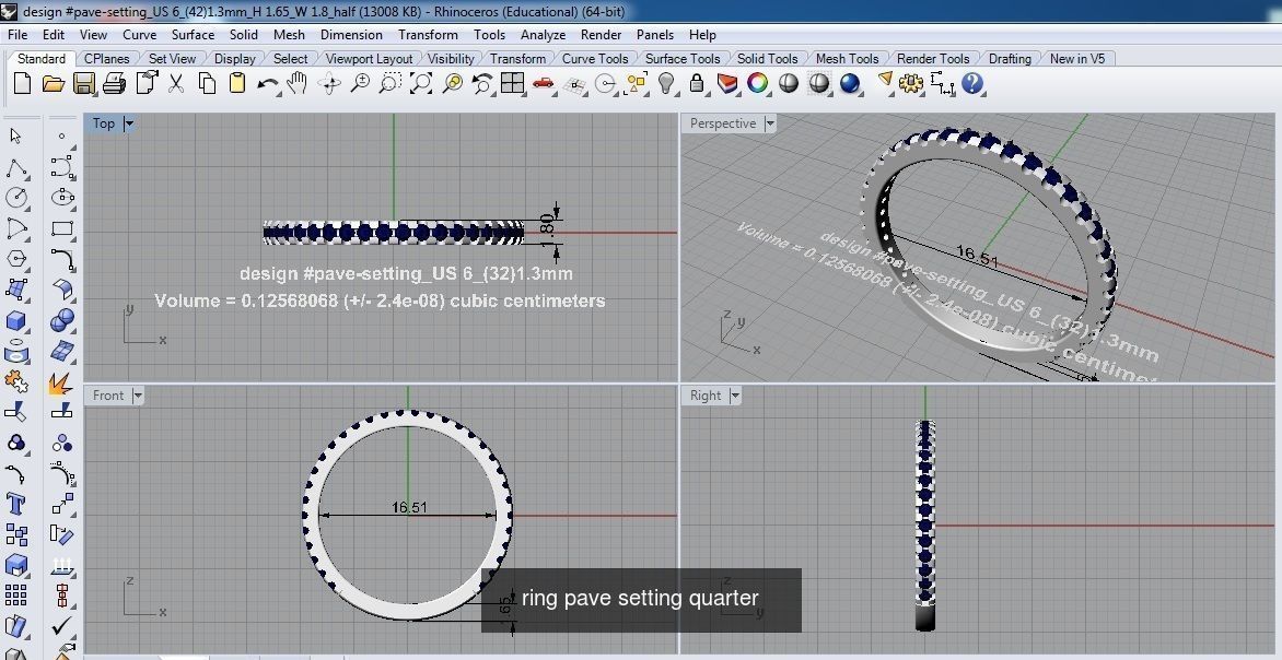 ring pave setting set 3D Model Collection_2