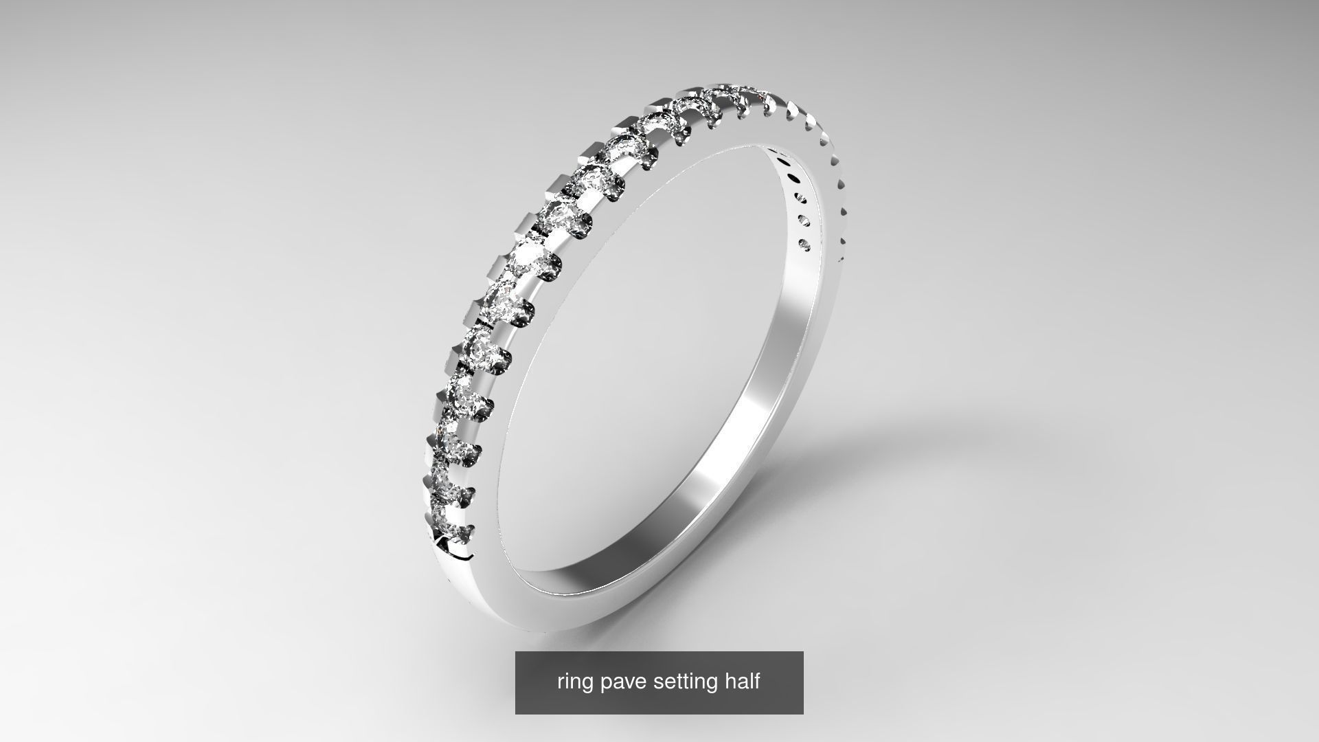 ring pave setting set 3D Model Collection_3