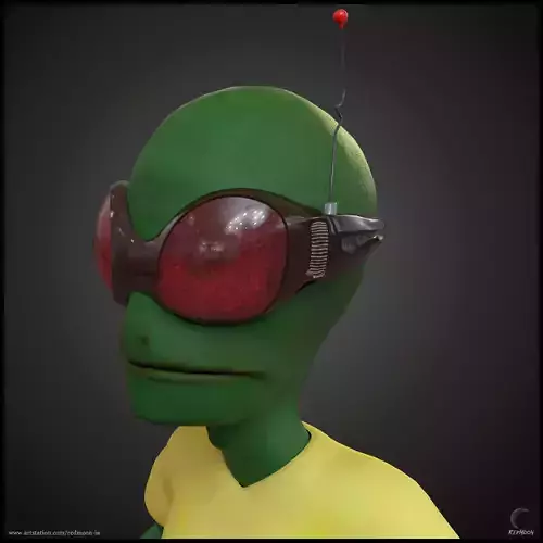 Alien Lizard - Gun - SpaceBoard 3D model