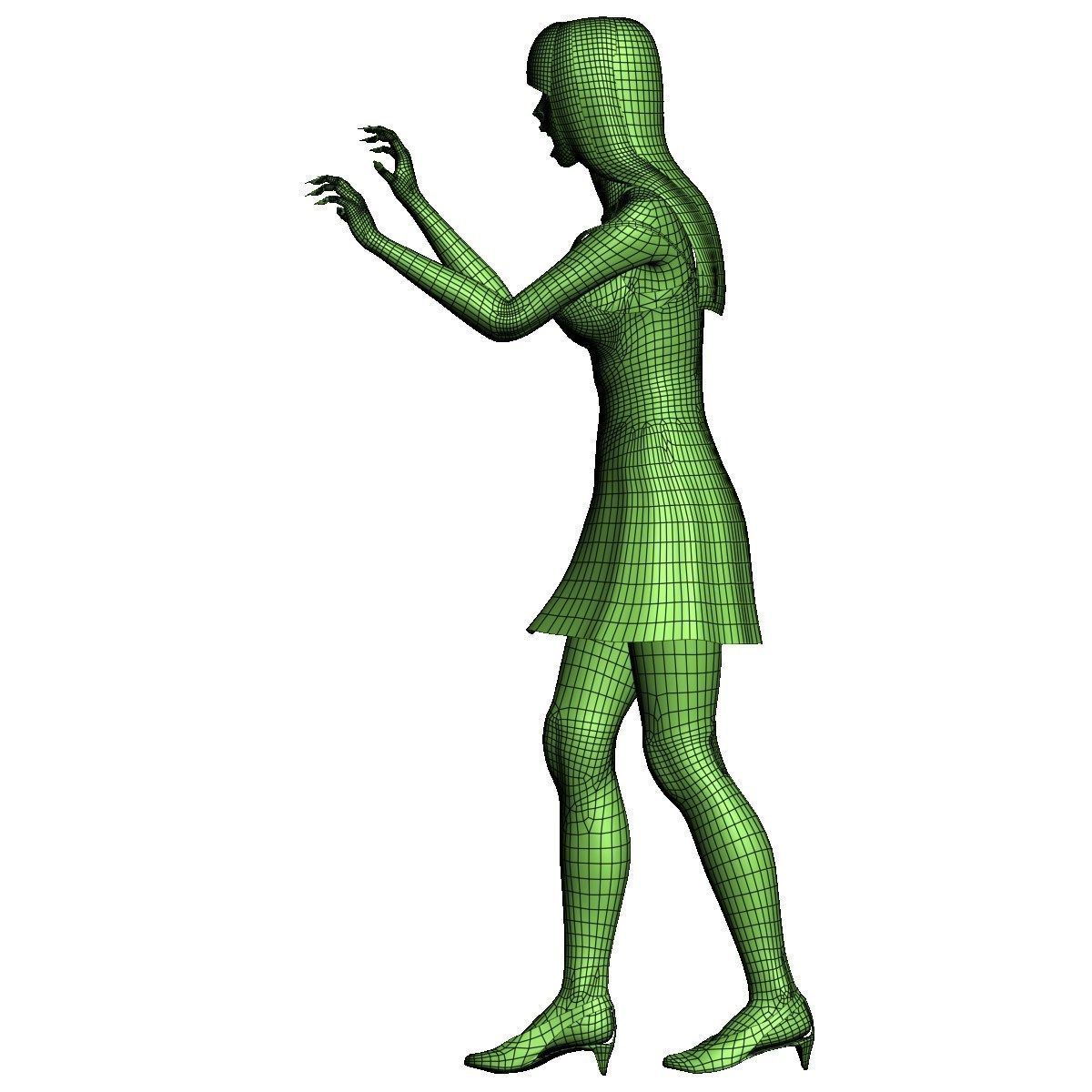 Akari vampire pose 01 3D model_17