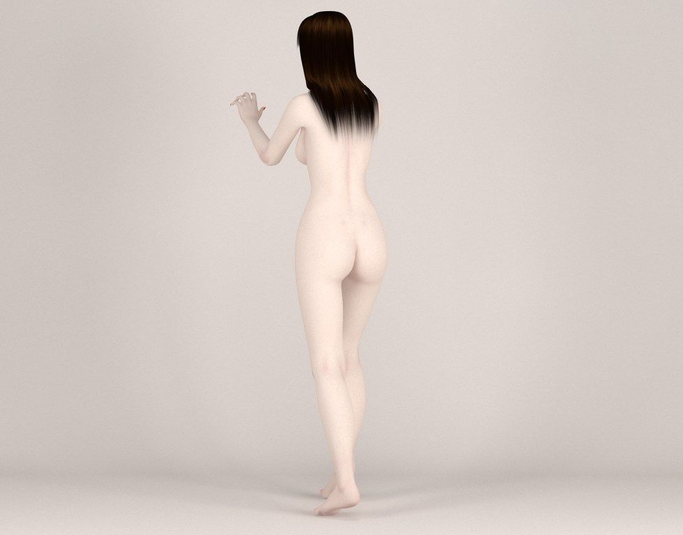 Akari vampire pose 01 3D model_11