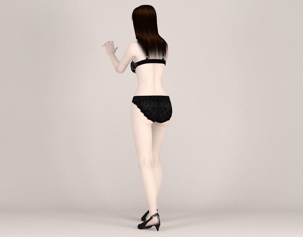 Akari vampire pose 01 3D model_10