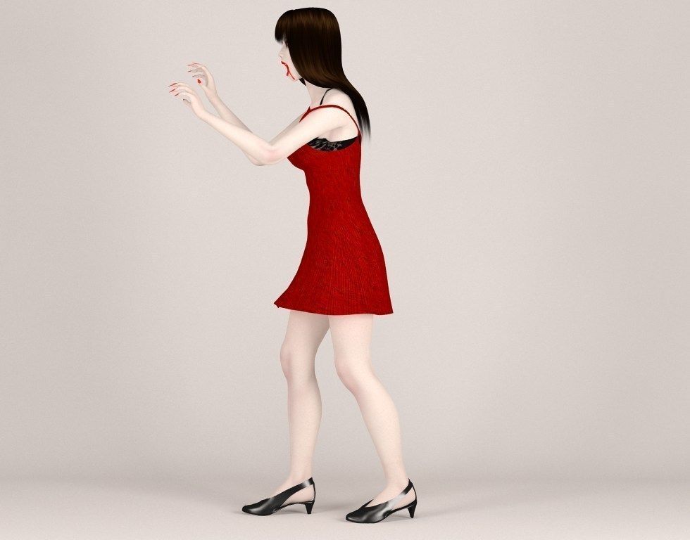 Akari vampire pose 01 3D model_12