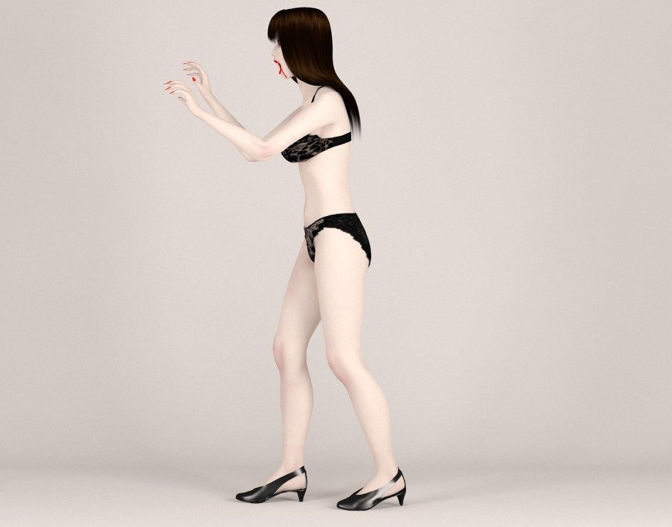 Akari vampire pose 01 3D model_13