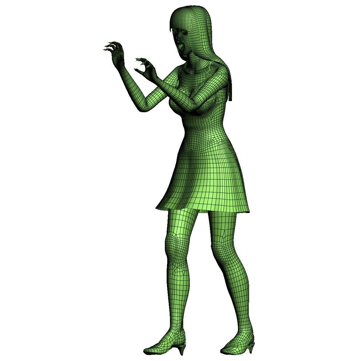 Akari vampire pose 01 3D model_16