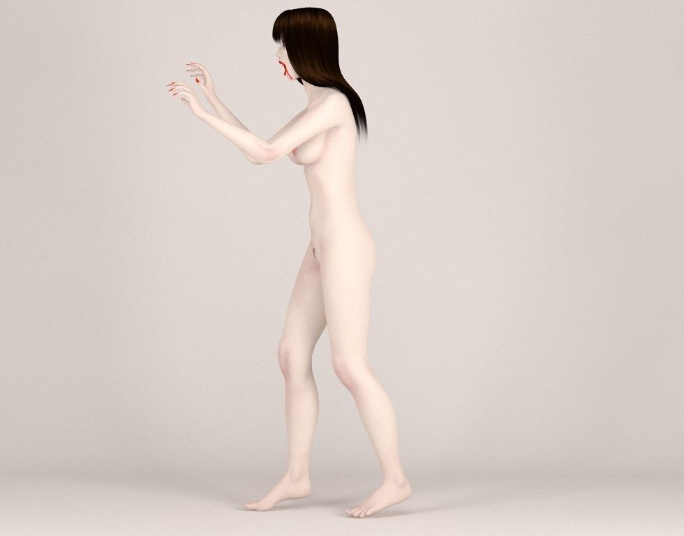 Akari vampire pose 01 3D model_14