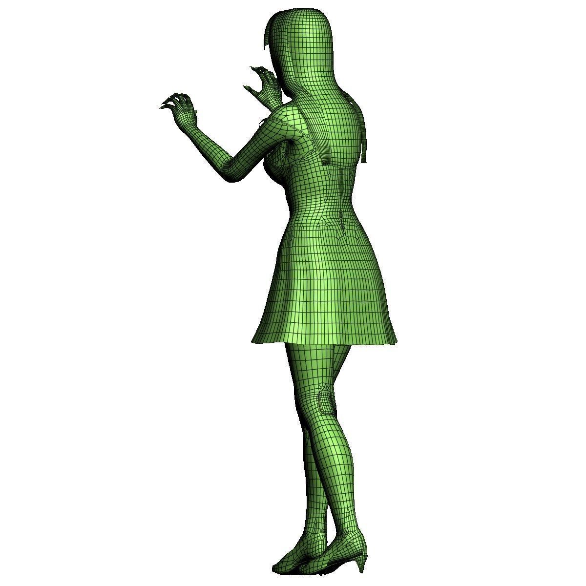 Akari vampire pose 01 3D model_18