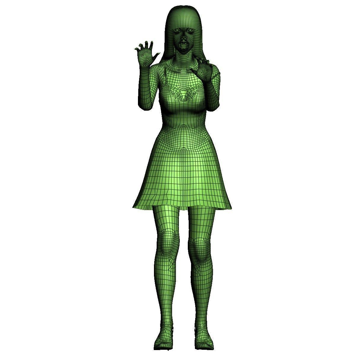 Akari vampire pose 01 3D model_15