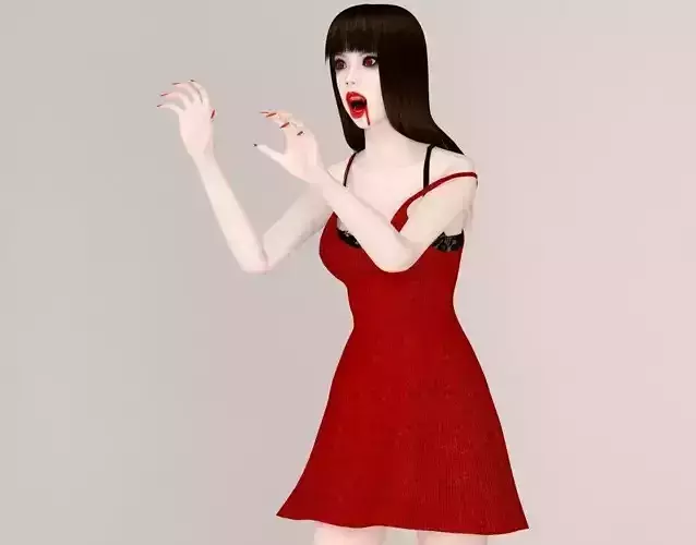 Akari vampire pose 01 3D model
