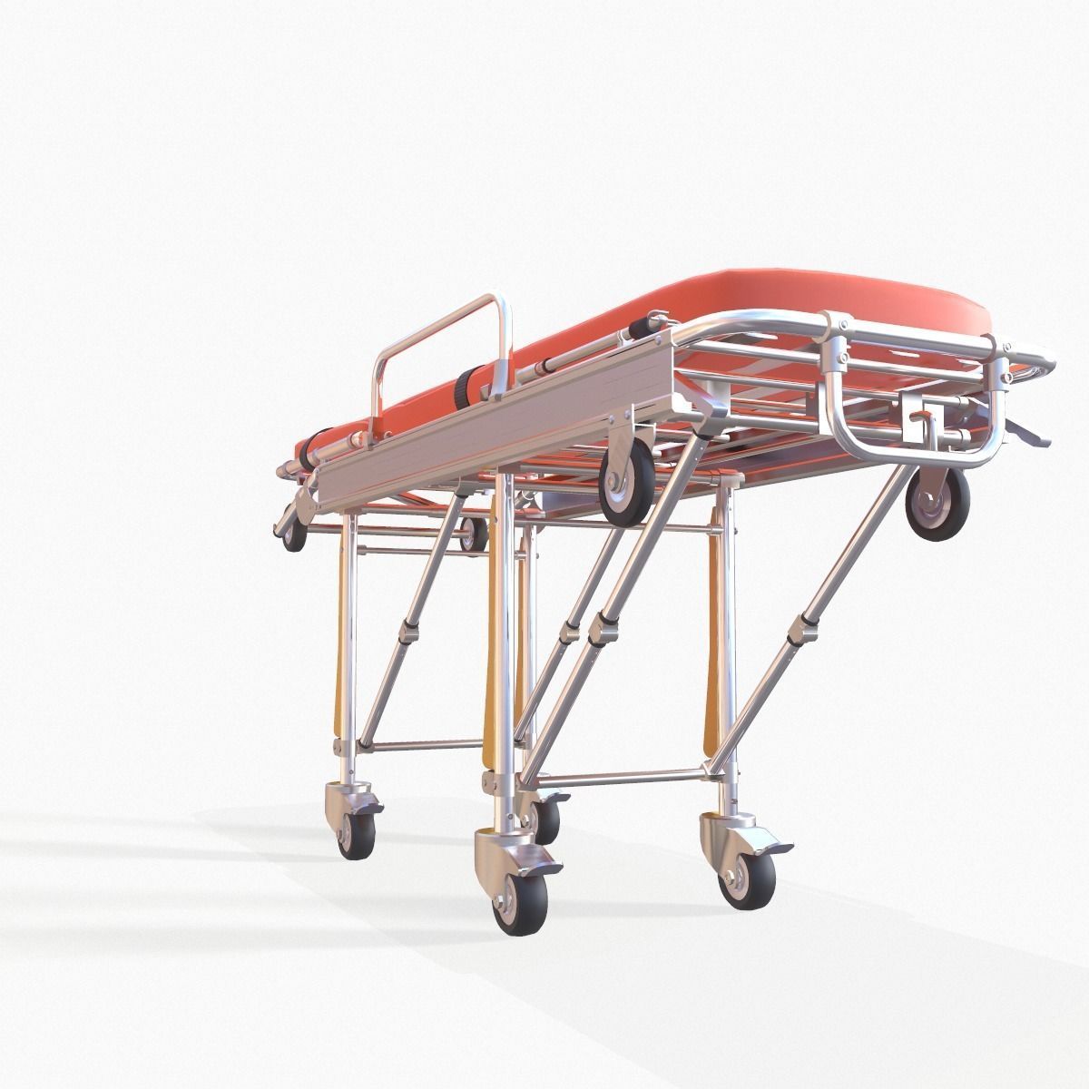 Ambulance Stretcher Trolley 3D model_5