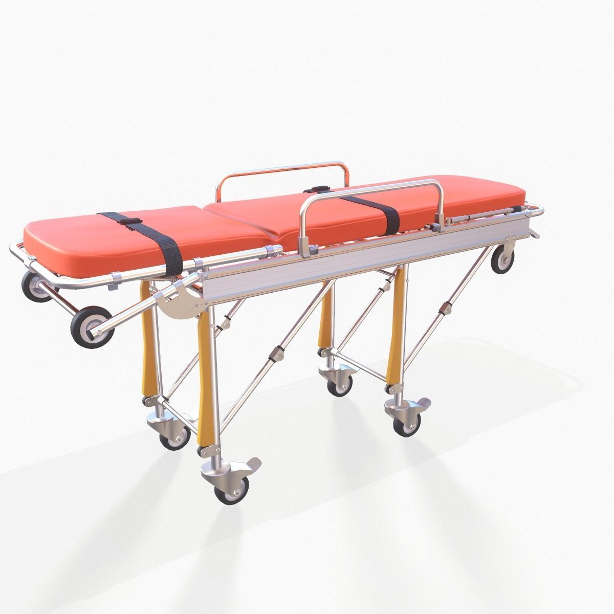 Ambulance Stretcher Trolley 3D model_3