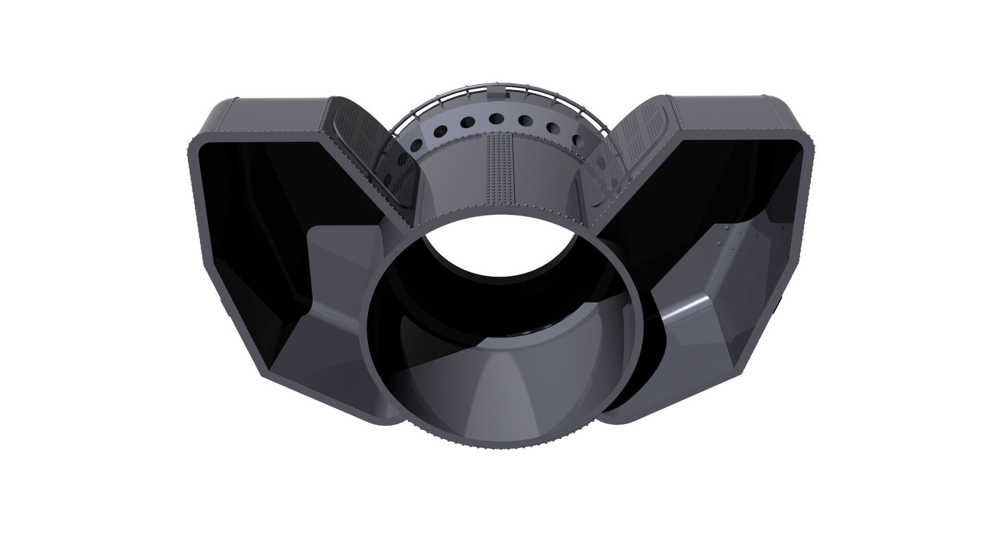 Rear barbette gun turret scale 1-200 3D print model 3D print model_3