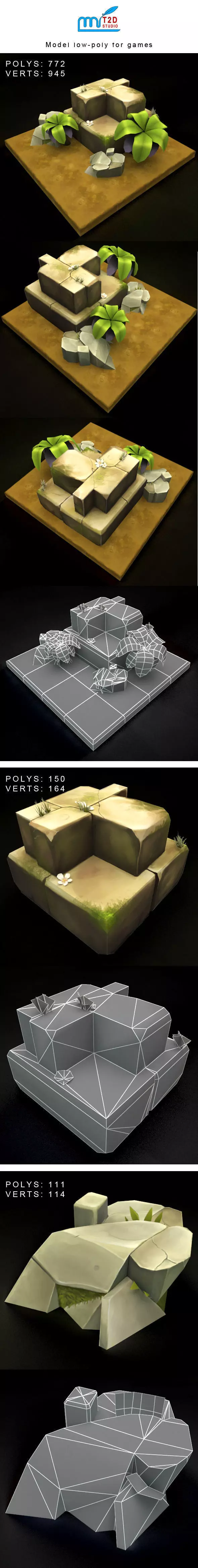 models-moutain low-poly for games Low-poly 3D model_0