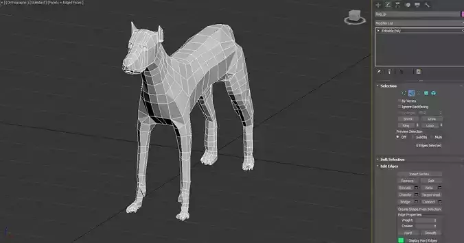 Low poly dog