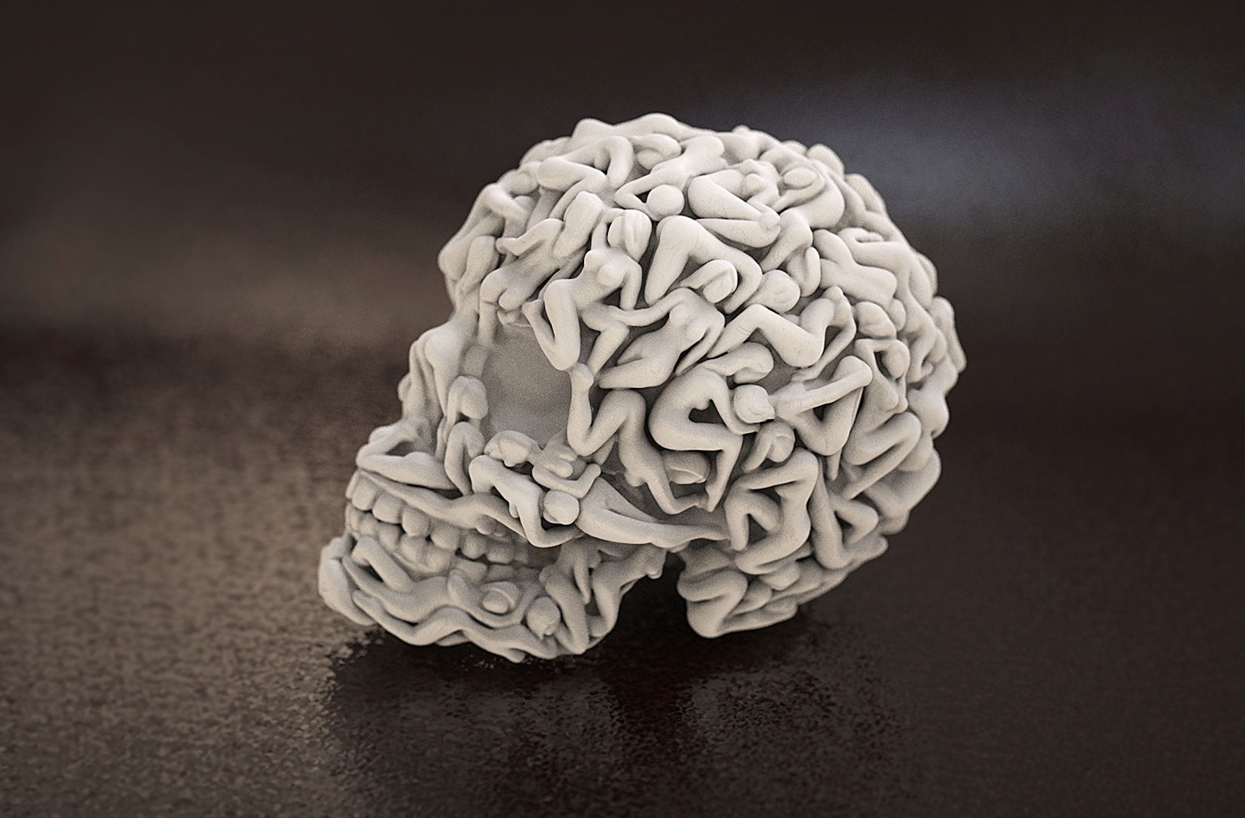 Skull Head Women Bodies 3D print model_5